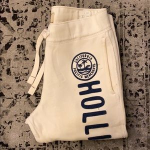 Hollister Size S White Sweatpants